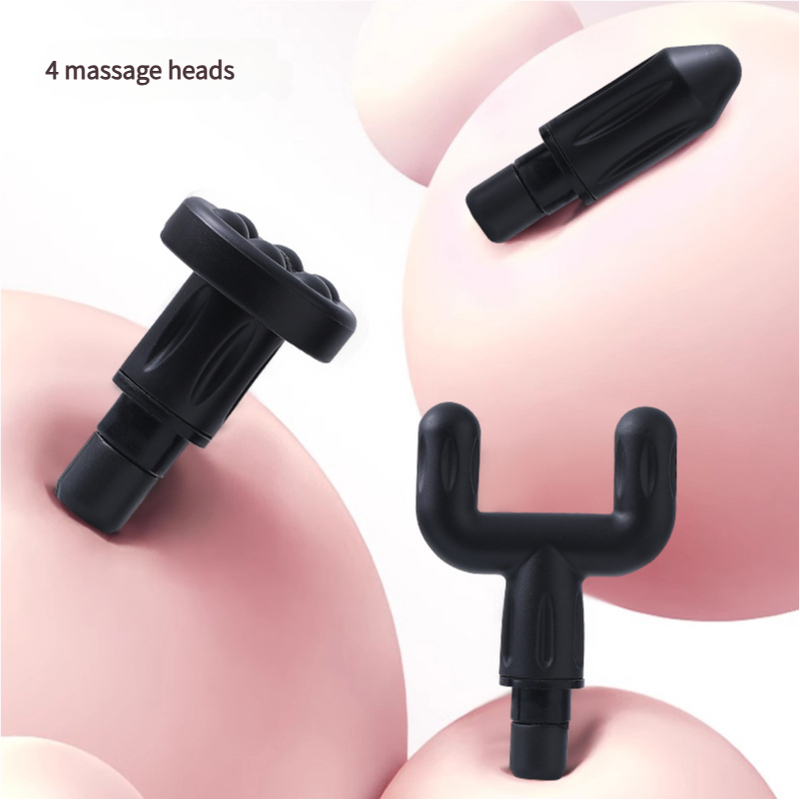 Black Mini Portable Fascia Gun - 6-Speed Adjustable Muscle Massage Gun, Type-C Charging, 5W Power